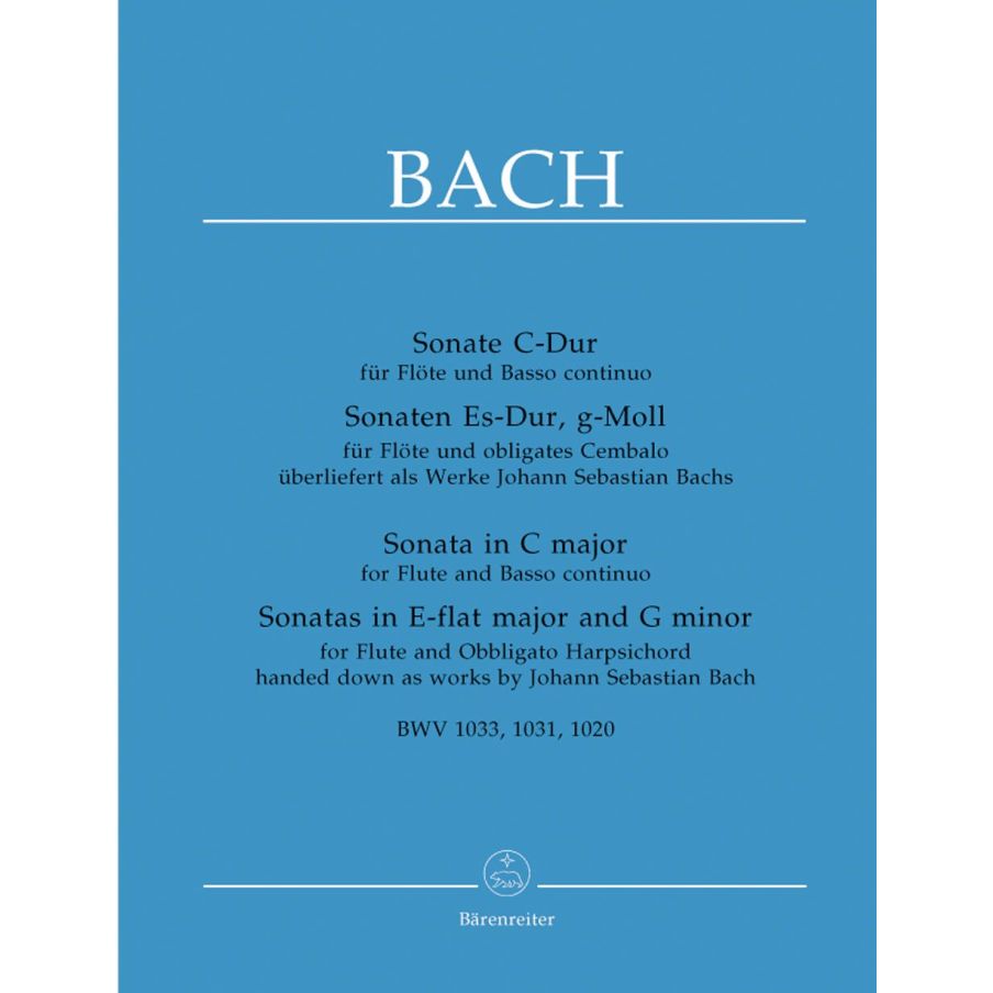 Bach J.S. - Sonatas (3) (BWV 1033 C maj: BWV 1031 E-flat maj: