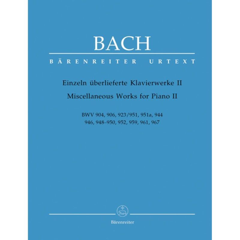 Bach J.S. - Miscellaneous Works for Piano II (Urtext).