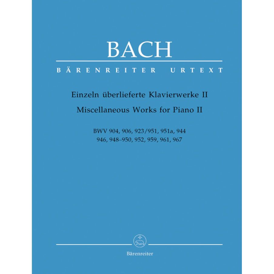 Bach J.S. - Miscellaneous Works for Piano II (Urtext).