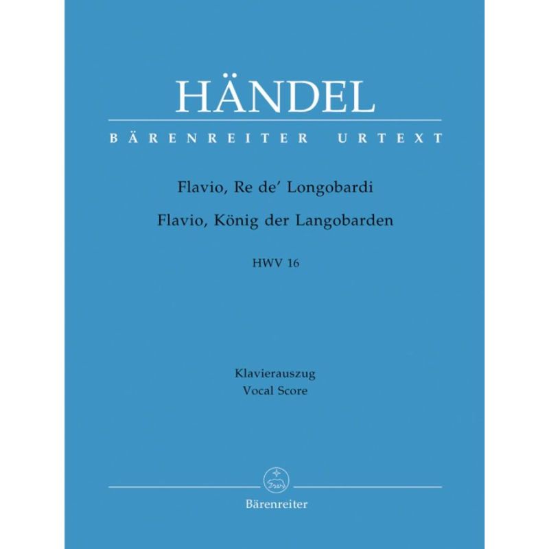 Flavio (HWV 16) Vocal Score - George Frideric Handel