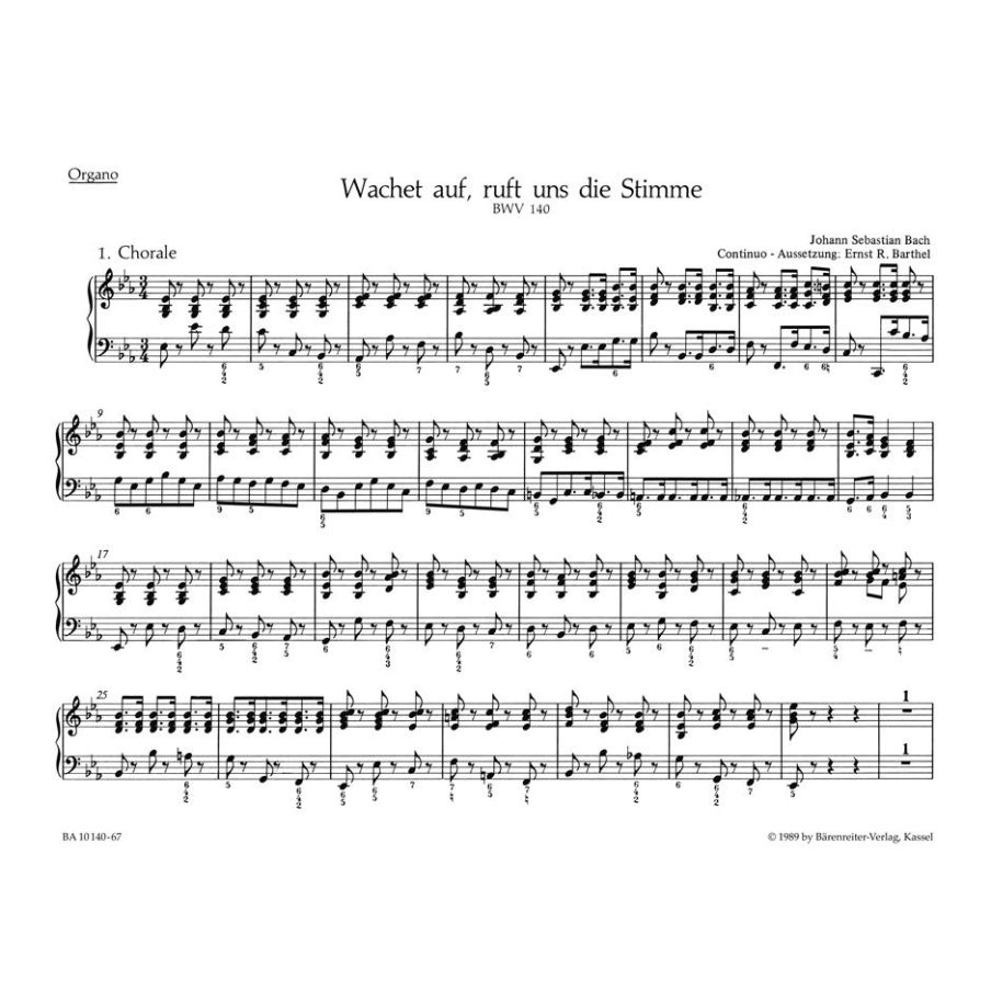 Cantata No. 140: Wachet Auf, Ruft Uns Die Stimme (BWV 140) Organ - Johann Sebastian Bach / Johann Sebastian Bach