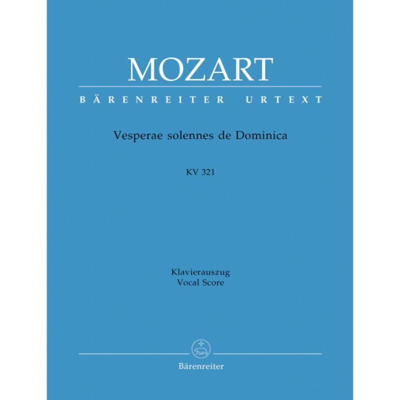 Mozart, W A - Vesperae solennes de Dominica (K.321) (Urtext).