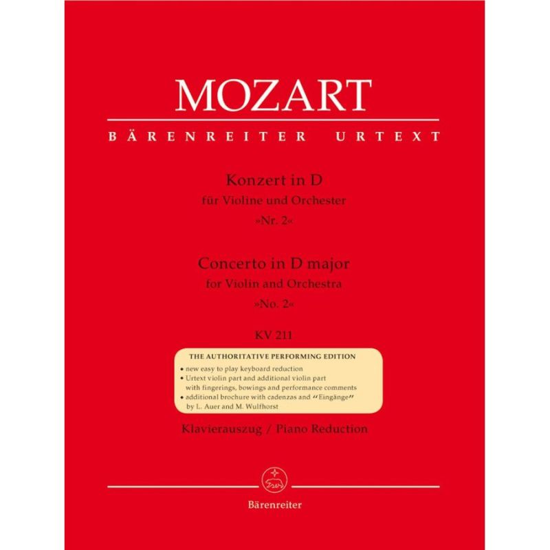 Mozart W.A. - Concerto for Violin No.2 in D (K.211) (Urtext).