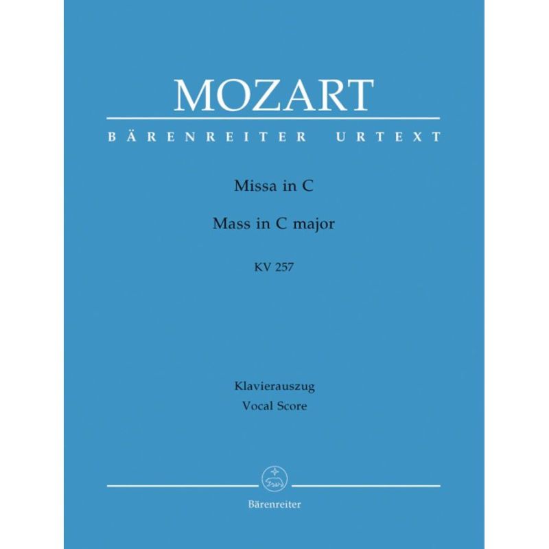 Mozart, W A - Mass in C (K.257) (Credo-Messe)  (Urtext).