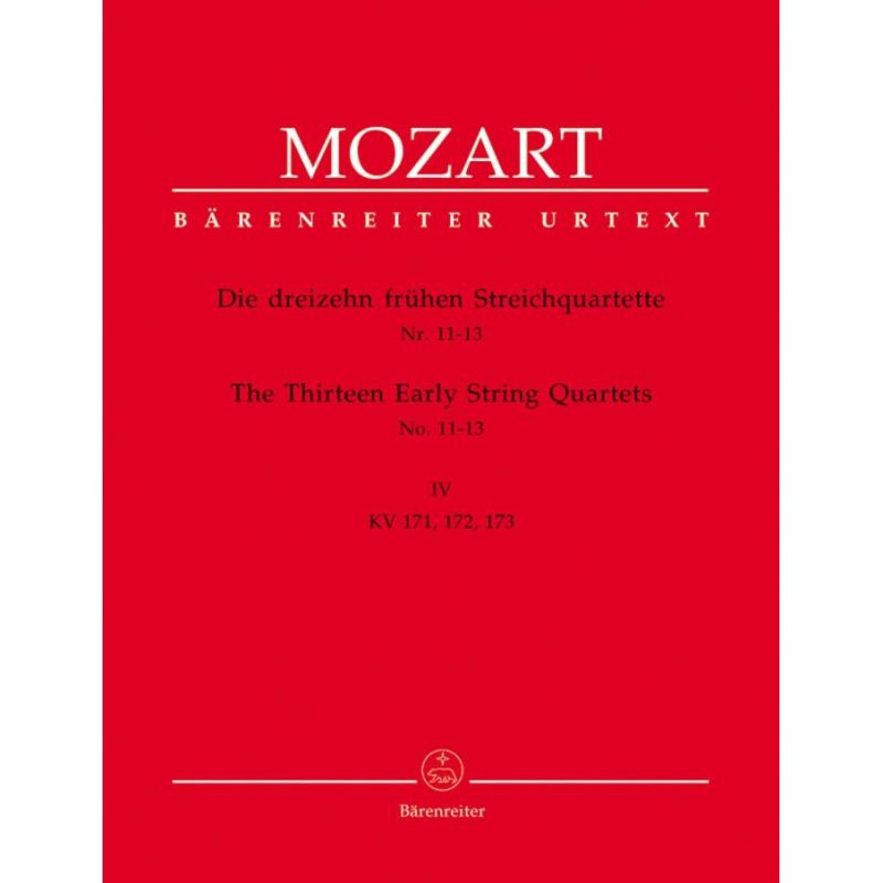 Mozart W.A. - String Quartets (Early) (13) (Urtext), Vol. 4 (K.171-173).
