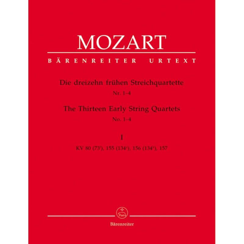 Mozart W.A. - String Quartets (Early) (13) (Urtext), Vol. 1 (K.80,155-157).