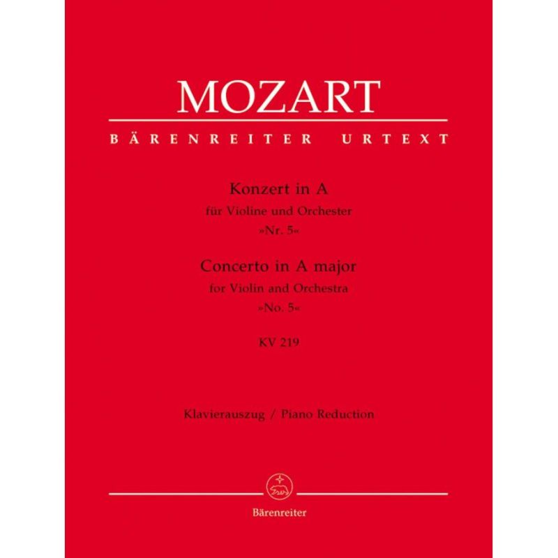 Mozart W.A. - Concerto for Violin No.5 in A (K.219) (Urtext).