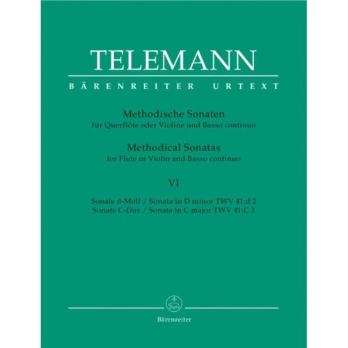 Telemann G.P. - Methodical Sonatas, Vol. 6: D minor, C (Urtext).