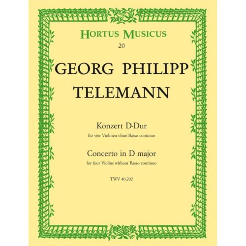 Telemann G.P. - Concerto for Four Violins in D.