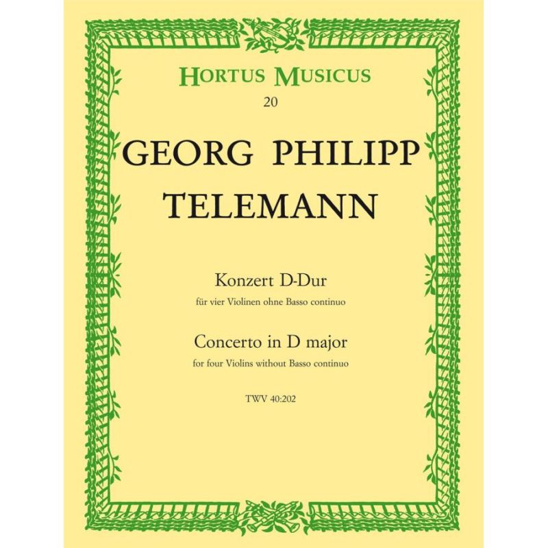 Telemann G.P. - Concerto for Four Violins in D.