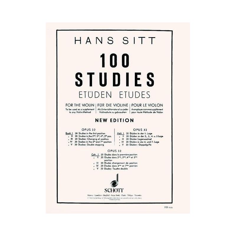 Sitt, Hans - 100 Studies op. 32 Book 1