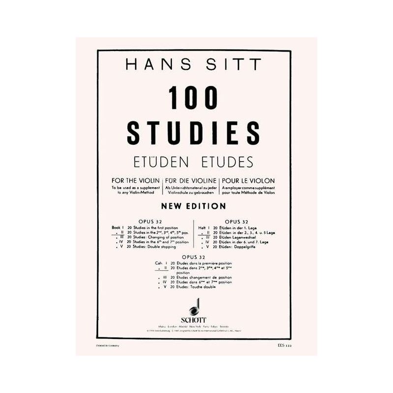 Sitt, Hans - 100 Studies op. 32 Book 2