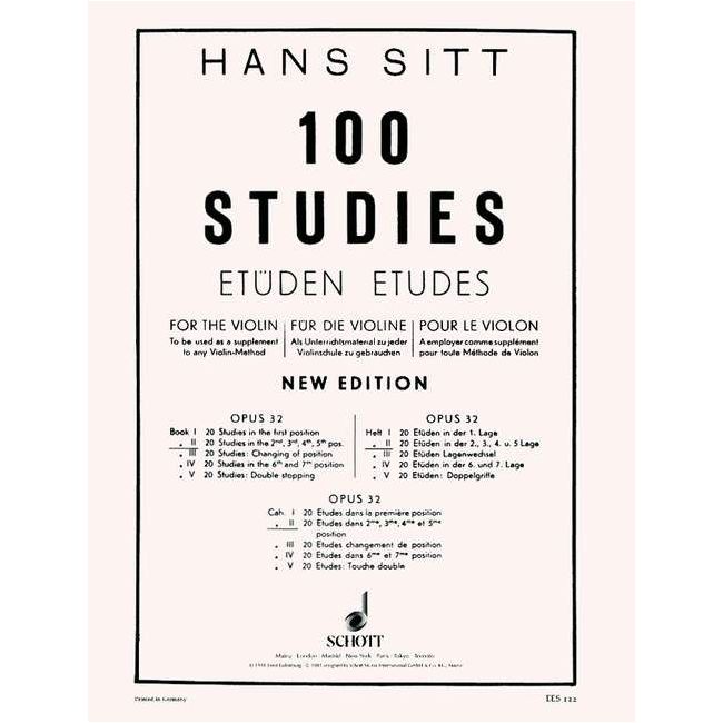 Sitt, Hans - 100 Studies op. 32 Book 2