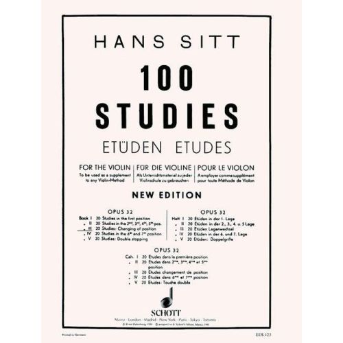 Sitt, Hans - 100 Studies...