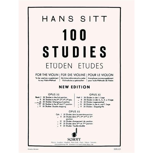 Sitt, Hans - 100 Studies op. 32 Book 3