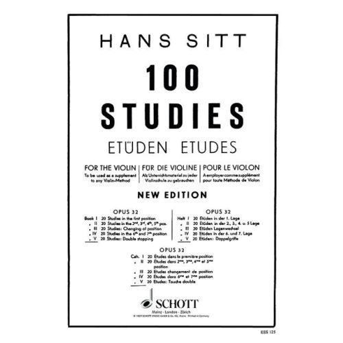 Sitt, Hans - 100 Studies...