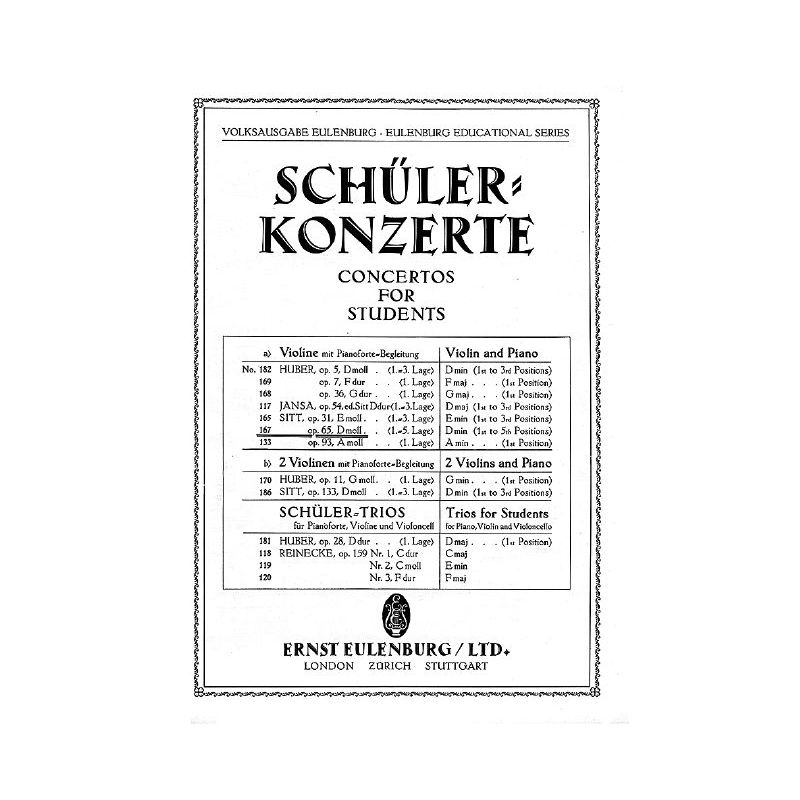 Sitt, Hans - Concertino in D Minor op. 65