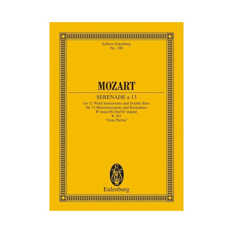 Mozart, Wolfgang Amadeus - Serenade a 13 No. 10 B flat major KV 361