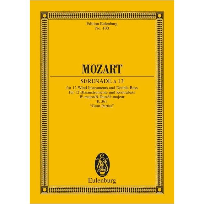 Mozart, Wolfgang Amadeus - Serenade a 13 No. 10 B flat major KV 361