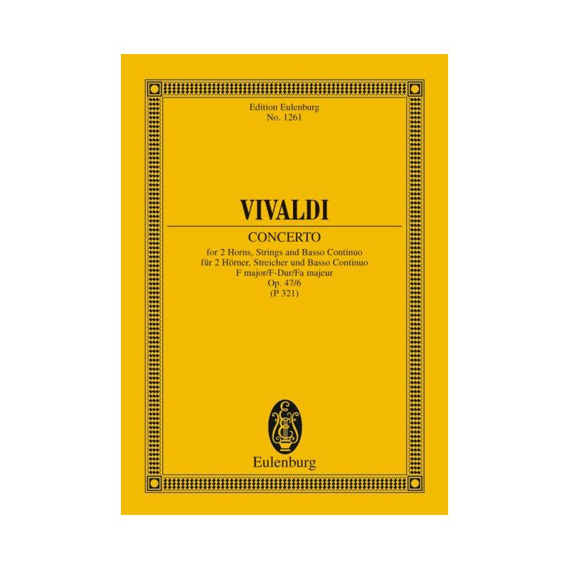 Vivaldi, Antonio - Concerto F major op. 47/6 RV / P 321