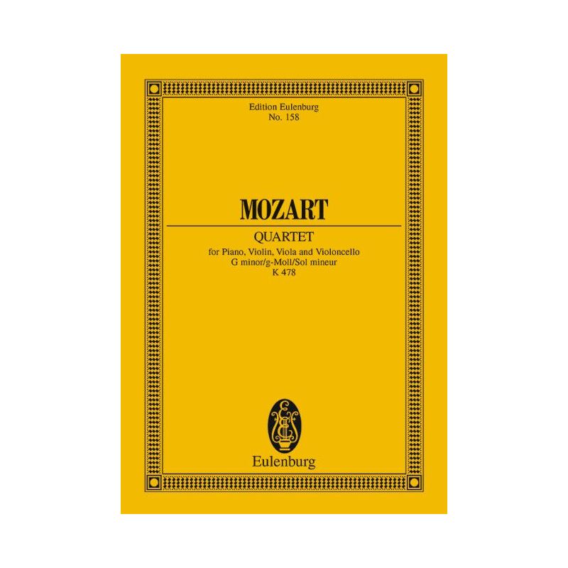 Mozart, Wolfgang Amadeus - Piano Quartet G minor KV 478