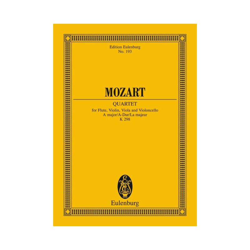 Mozart, Wolfgang Amadeus - Quartet A major KV 298