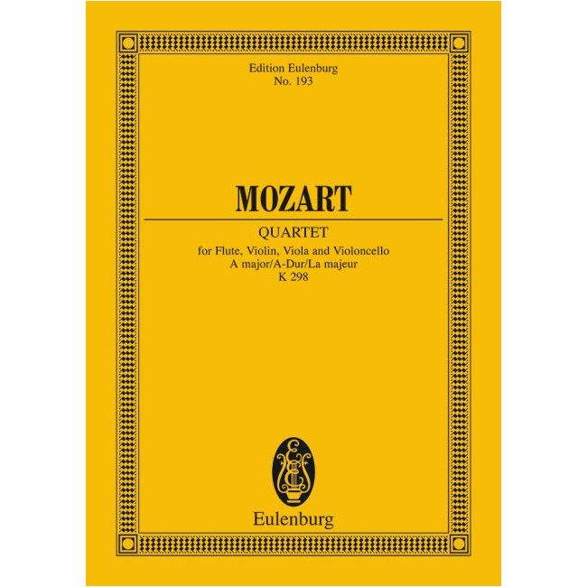 Mozart, Wolfgang Amadeus - Quartet A major KV 298