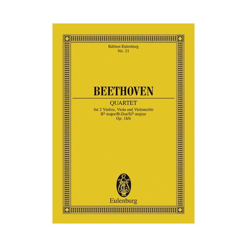 Beethoven, Ludwig van - String Quartet Bb major op. 18/6