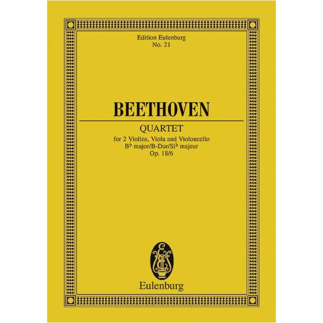 Beethoven, Ludwig van - String Quartet Bb major op. 18/6