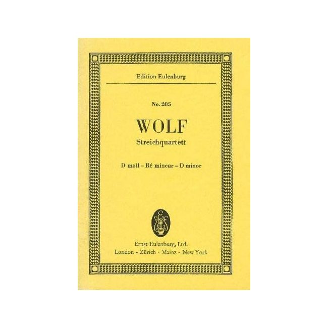Wolf, Hugo Philipp Jakob - String Quartet D minor
