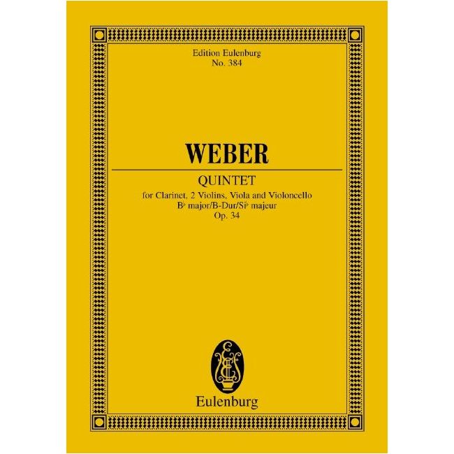 Weber, Carl Maria von - Quintet Bb major op. 34 JV 182, WeV P.11