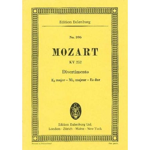 Mozart, Wolfgang Amadeus - Divertimento No. 12 E flat major KV 252