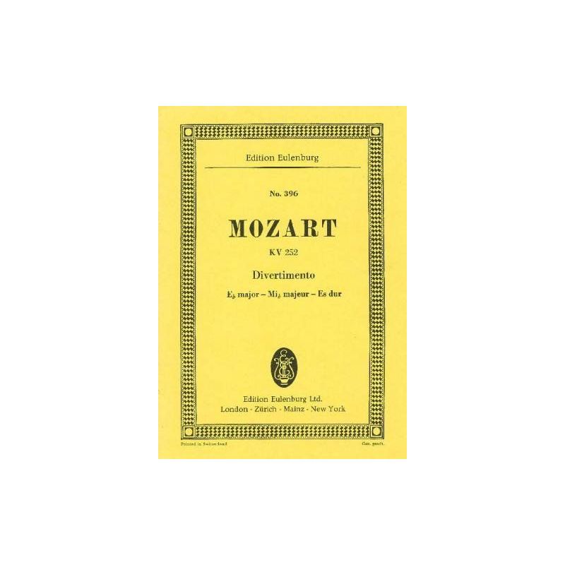 Mozart, Wolfgang Amadeus - Divertimento No. 12 E flat major KV 252