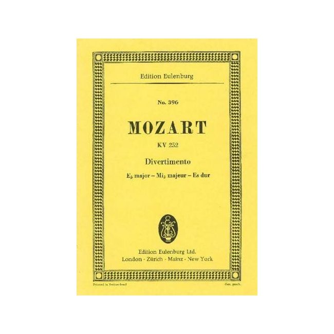 Mozart, Wolfgang Amadeus - Divertimento No. 12 E flat major KV 252