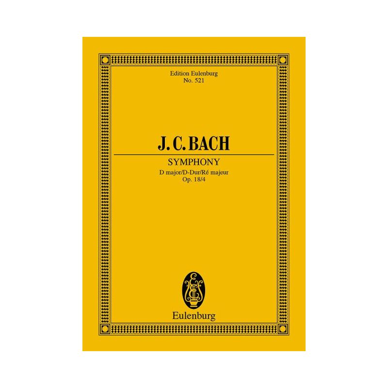 Bach, Johann Christian - Symphony D major op. 18/4