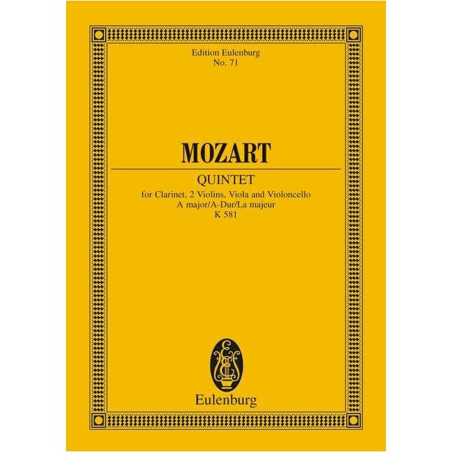 Mozart, Wolfgang Amadeus - Quintet A major KV 581