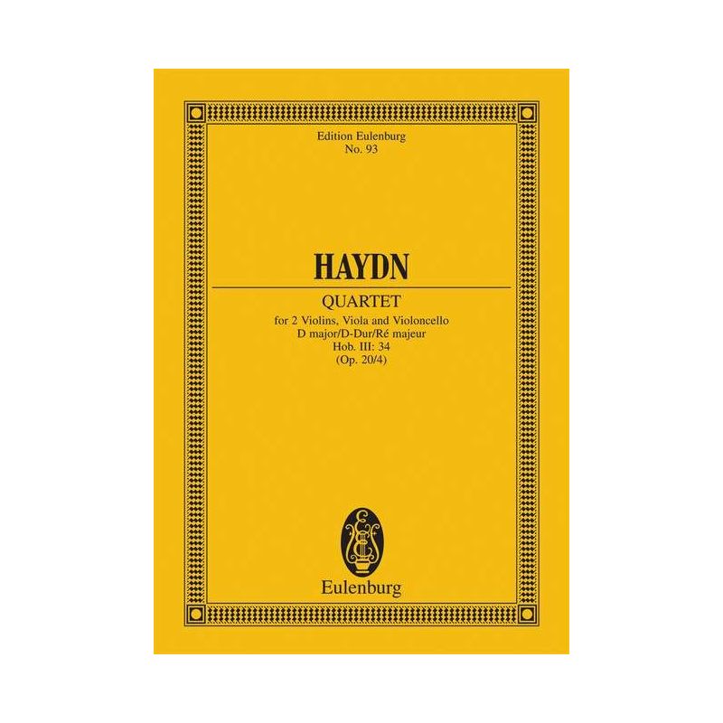 Haydn, Joseph - String Quartet D major op. 20/4 Hob. III: 34