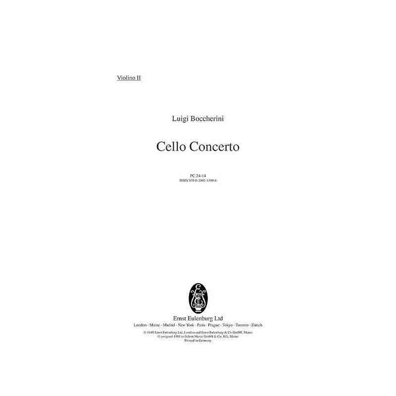 Boccherini, Luigi - Concerto Bb Major G 482