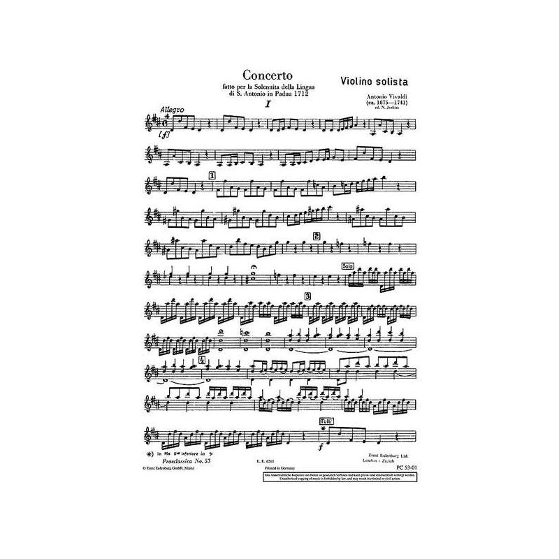 Vivaldi, Antonio - Concerto D Major op. 35/19 RV 212a / PV 165
