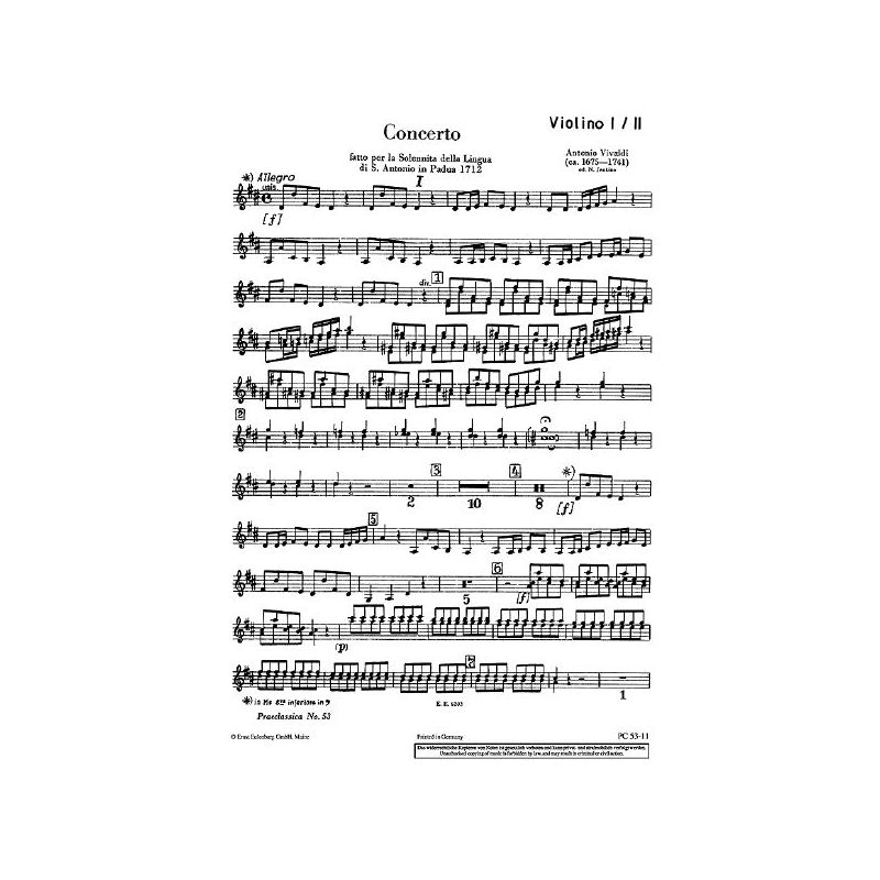 Vivaldi, Antonio - Concerto D Major op. 35/19 RV 212a / PV 165