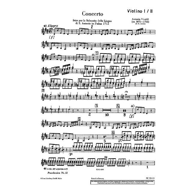 Vivaldi, Antonio - Concerto D Major op. 35/19 RV 212a / PV 165