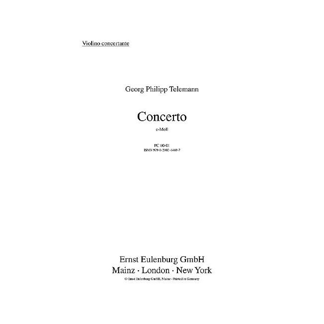 Telemann, Georg Philipp - Concerto E minor