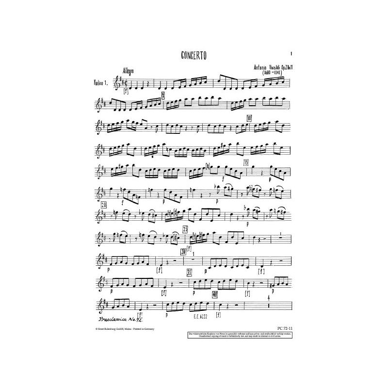 Vivaldi, Antonio - Concerto D Major op. 7/11 RV 208 / PV 151