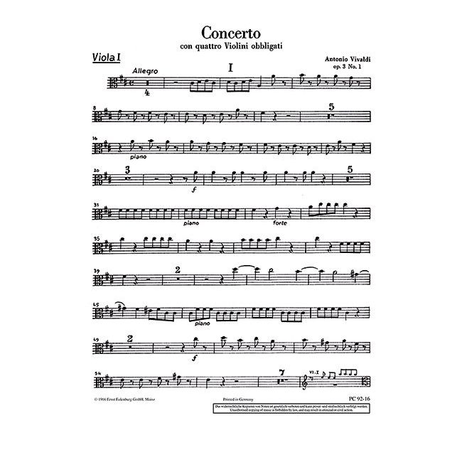 Vivaldi, Antonio - L'Estro Armonico op. 3/1 RV 549 / PV 146