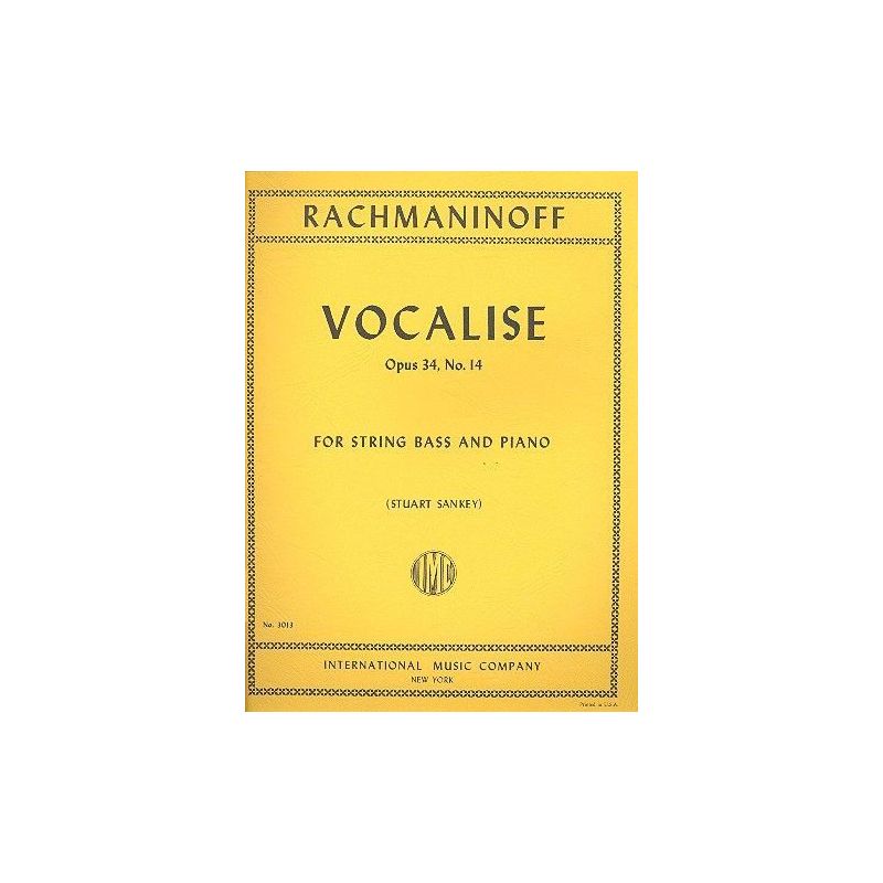 Rachmaninoff, Sergei Wassiljewitsch - Vocalise op. 34/14 