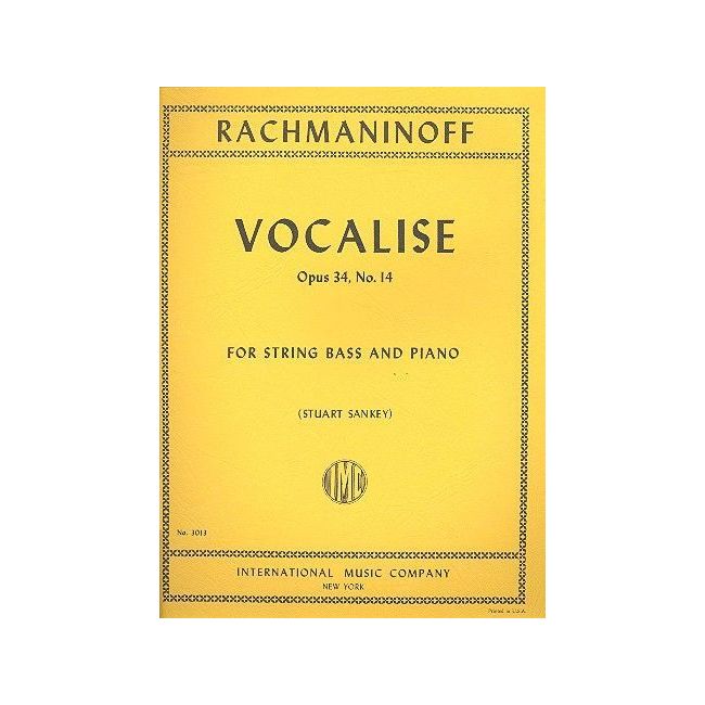 Rachmaninoff, Sergei Wassiljewitsch - Vocalise op. 34/14