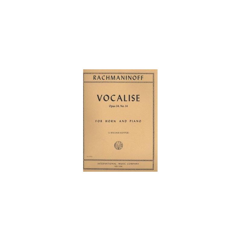 Rachmaninoff, Sergei Wassiljewitsch - Vocalise op. 34/14 