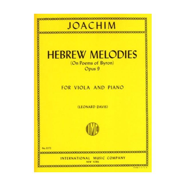 Joachim, Joseph - Hebrew Melodies (on poems of Byron) op.9