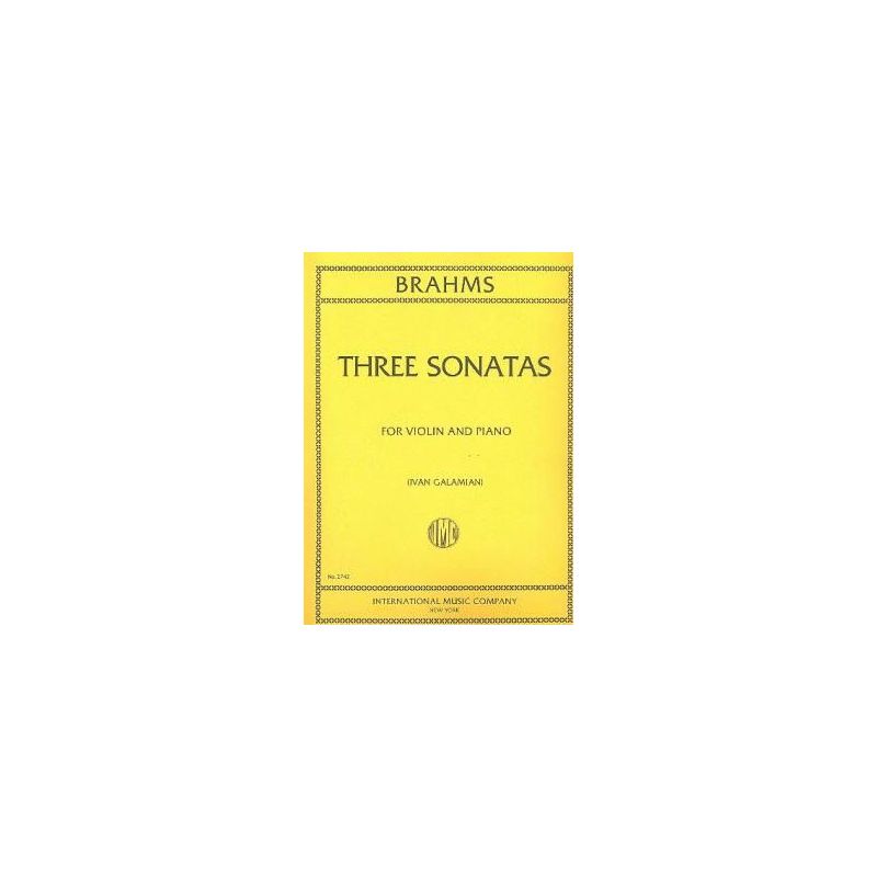 Brahms, Johannes - Three Sonatas op.78, 100 & 108 