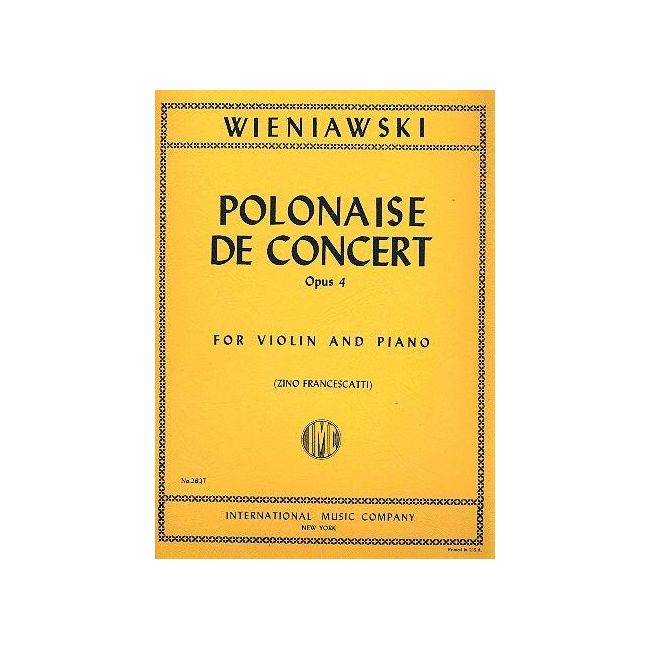 Wieniawski, Henryk - Polonaise de Concert D major op.4